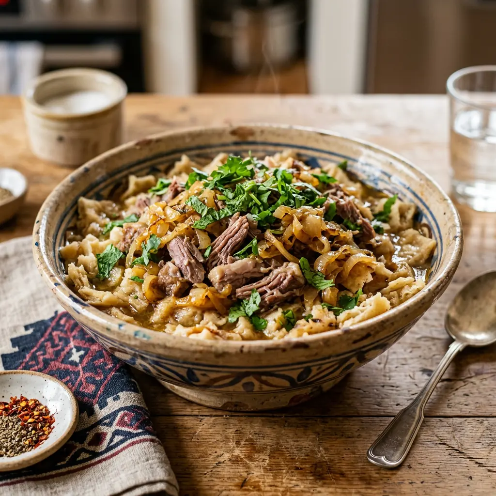 Slow-Braised Beef Orzo