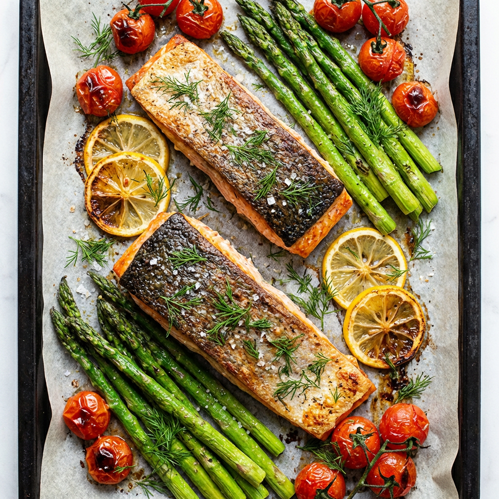 Baked Salmon & Asparagus