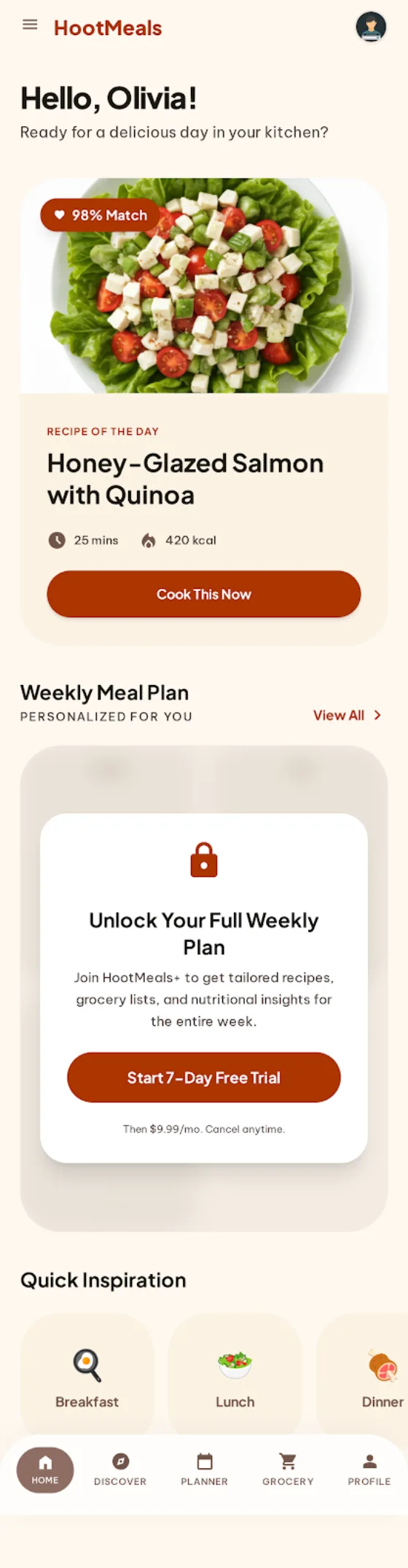 HootMeals App Demo